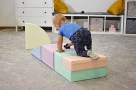 minkstos kaladeles - 4IQ Minkštų kaladėlių komplektas Sraigė (Pastelinis) - 5 nuotrauka