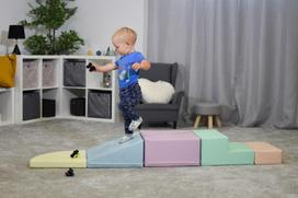 minkstos kaladeles - 4IQ Minkštų kaladėlių komplektas Sraigė (Pastelinis) - 6 nuotrauka