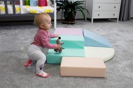 minkstos kaladeles - 4IQ Minkštų kaladėlių komplektas Sraigė (Pastelinis) - 8 nuotrauka