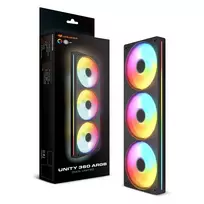 rgb ventiliatoriai - Cougar Unity360-FB Single-Frame 360 ARGB PWM Reversed Fan Black - 2 nuotrauka