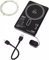 belaidis power bank - Troika POP50, 5000mAh, belaidis įkrovimas, pilkas/juodas - 5 nuotrauka