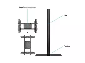 televizoriai 24 - Multibrackets Display Stand 24-63" Black - 3 nuotrauka