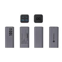 usb 2.4 a - FORCELL F-ENERGY GaN III VT-49 stalinis įkroviklis 2 x Type C + 2 x USB A PD QC4.0 SFC2.0 5A 100W pilka (Gray) - 3 nuotrauka