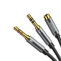 audi - Ugreen 20899 2 x 3.5 mm (headsets and microphone) -> 3.5mm Black - 2 nuotrauka