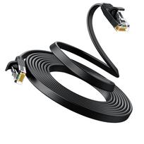 tinklo kabeliai utp cat 6 - Ugreen NW102 Ethernet plokščias kabelis RJ45 Cat.6 UTP 0.5m Juodas (Black) - 4 nuotrauka