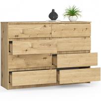 komoda nore k140 - Komoda Akord K140, ąžuolo, 40 cm x 138 cm x 99 cm - 4 nuotrauka