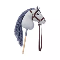 hobby horsing - HOPPIHORSE Hobby Horse A3, pilkas, arklys ant lazdos - 4 nuotrauka