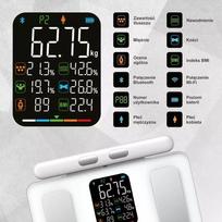vonios rankenos - Klausberg KB-7857 Baltos (White) Vonios Svarstyklės su Kūno Analizės Funkcija - 3 nuotrauka