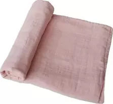 Mushie didelis marlinis vystyklas - pledukas Rose Vanilla, pilkas