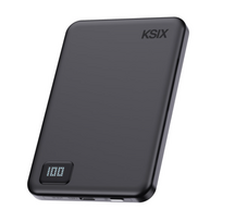 powerbank 20w - Ksix MagSlim, 5000mAh, 20W, USB-C PD, juodas (black) - 3 nuotrauka