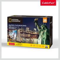 3d delione - CubicFun National Geographic 3D dėlionė Empire State Building, 66 det. - 4 nuotrauka