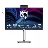 usb c monitorius - Philips 24B2U4301H 23.8", IPS, FHD, 120Hz, USB-C, sidabrinis (silver) - 2 nuotrauka
