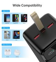 power bank 50000 - Choetech B732 50000mAh 22.5W Juodas (Black) - 2 nuotrauka