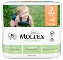 Moltex Pure & Nature, 3 dydis, 33 vnt.