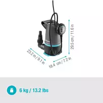 panardinamas vandens siurblys - Gardena 20000 BASIC 2in1, 550 W - 4 nuotrauka