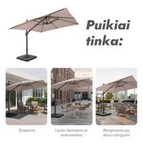 zeltpro sketis - Zeltpro Lauko skėtis Select Taupe - 16 nuotrauka