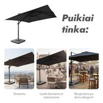 lauko pavesine zeltpro - Lauko skėtis su padu Maestro, pilkas - 20 nuotrauka