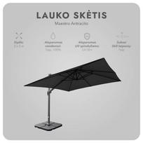 lauko pavesine zeltpro - Lauko skėtis su padu Maestro, pilkas - 21 nuotrauka