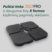 lauko pavesine zeltpro - Lauko skėtis su padu (užvalkalas dovanų) Maestro Taupe - 6 nuotrauka