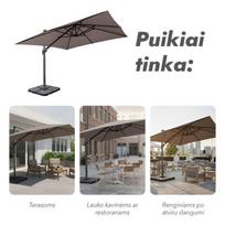 lauko pavesine zeltpro - Lauko skėtis su padu (užvalkalas dovanų) Maestro Taupe - 21 nuotrauka
