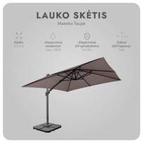 lauko pavesine zeltpro - Lauko skėtis su padu (užvalkalas dovanų) Maestro Taupe - 22 nuotrauka