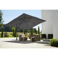 pavesines - Lauko skėtis su padu ir užvalkalu Comfort, pilkas - 7 nuotrauka