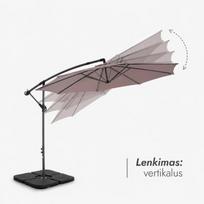 zeltpro sketis - Lauko skėtis su užvalkalu Zeltpro Select, Taupe (Tamsiai pilkas) - 9 nuotrauka