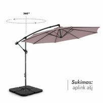 zeltpro sketis - Lauko skėtis su užvalkalu Zeltpro Select, Taupe (Tamsiai pilkas) - 10 nuotrauka