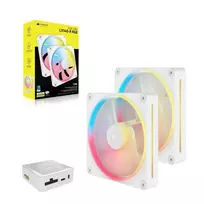 rgb ventiliatoriai - Corsair iCUE Link LX140-R RGB PWM 140 mm White 2 vnt. - 7 nuotrauka