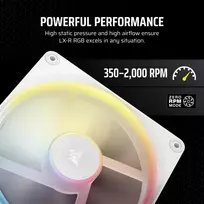 rgb ventiliatoriai - Corsair iCUE Link LX140-R RGB PWM 140 mm White 2 vnt. - 9 nuotrauka