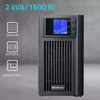 pure sine - Qoltec Pure Sine Wave UPS 2kVA 1600W AVR LCD ,  52641 - 6 nuotrauka