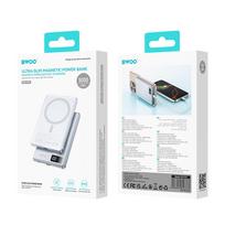 magnetinis power bank - BWOO P75, 5000mAh, 20W, PD, USB-C, magnetinė, sidabrinė - 2 nuotrauka