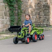 mini traktoriui priekaba - Traktorius Falk Claas, žalias - 5 nuotrauka