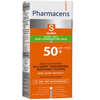 kremas - PHARMACERIS S MEDI ACNE PROTECT apsauginis veido kremas SPF50+, 50 ml - 2 nuotrauka
