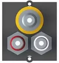 1x rca - Bachmann 3xRCA 917.026 Audio/Video Modul - 2 nuotrauka