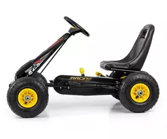 gokartas - Milly Mally Thor juodas pedalinis gokartas - 8 nuotrauka