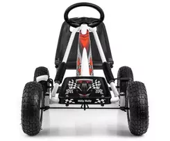 gokartas - Milly Mally pedalinis gokartas Thor, baltas (White) - 6 nuotrauka