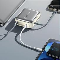 power bank 20000mah - Awei C03 20000mAh 45W, sidabrinis - 3 nuotrauka