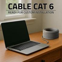 cat6 kabelis - Qoltec 54560 UTP Patchcord Cable CAT6 Copper Cu 100m Pilkas (Grey) - 5 nuotrauka