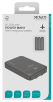 10000 power bank - Deltaco PB-CC100, 10000mAh, 20W, juodas (black) - 2 nuotrauka