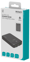 10000 power bank - Deltaco PB-CC100, 10000mAh, 20W, juodas (black) - 3 nuotrauka