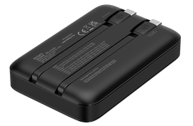 10000 power bank - Deltaco PB-CC100, 10000mAh, 20W, juodas (black) - 6 nuotrauka