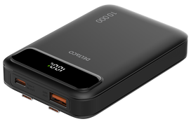 10000 power bank - Deltaco PB-CC100, 10000mAh, 20W, juodas (black) - 10 nuotrauka