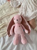 baltasis triuksmas - myHummy Pliušinis migdukas zuikis, rožinis (Pink) - 2 nuotrauka