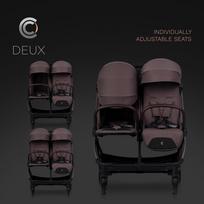 vezimelis dvynukams - Sportinis vežimėlis dvynukams Cavoe Deux, chocolate - 11 nuotrauka