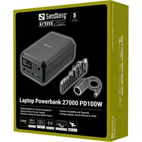 100w power bank - Sandberg Laptop 27000 mAh PD100W - 2 nuotrauka