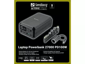100w power bank - Sandberg Laptop 27000 mAh PD100W - 3 nuotrauka