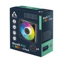 120mm argb pack - Arctic BioniX P12 A-RGB 120mm Black (juodas), 3 vnt. - 2 nuotrauka