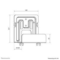 televizoriaus lentyna - NEOMOUNTS BY NEWSTAR UNIVERSAL MEDIABOX MOUNT 47-76 MM. DEPTH (ALSO SUITED FOR APPLE TV) - 2 nuotrauka