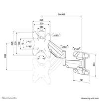 televizoriaus stovas laikiklsi tv stovas - NEOMOUNTS BY NEWSTAR WALL MOUNTED GAS SPRING TV MOUNT (3 PIVOTS VESA 200X200) - 7 nuotrauka
